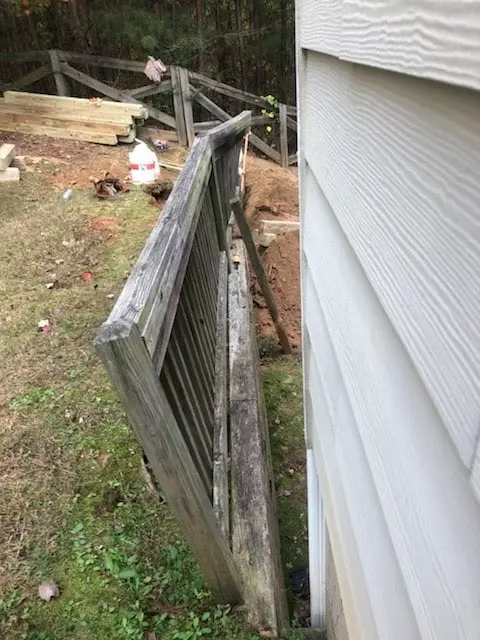French drain installation project