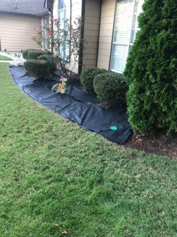 mulch installation landscaping project